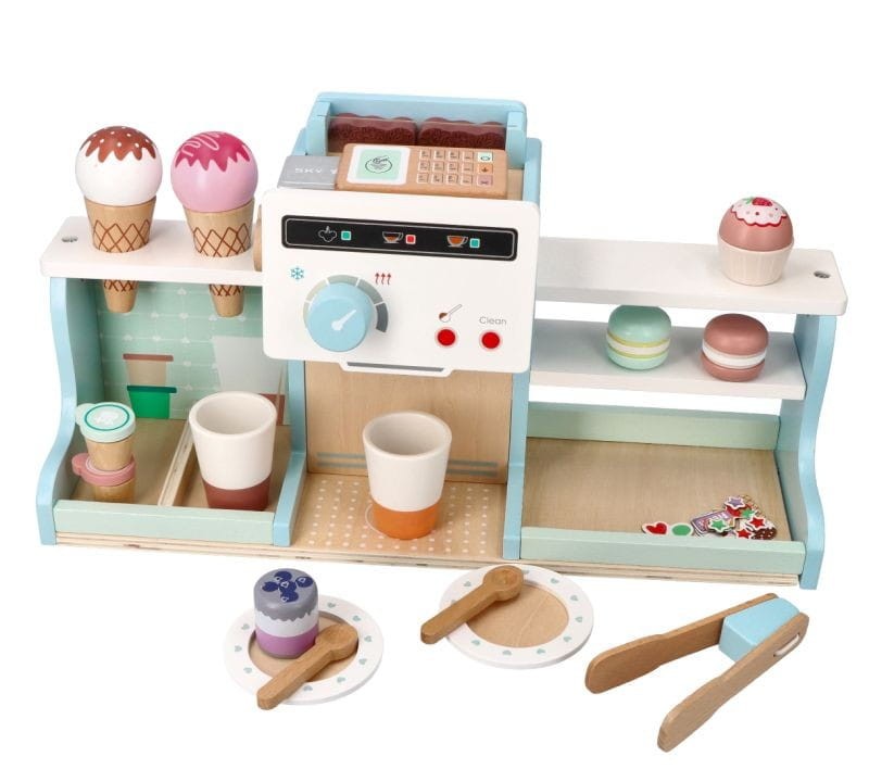 Drewniana Lodziarnia Kawiarnia z Ekspresem - Adam Toys