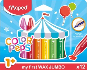 Pierwsze Kredki Świecowe dla Najmłodszych  Jumbo – Maped