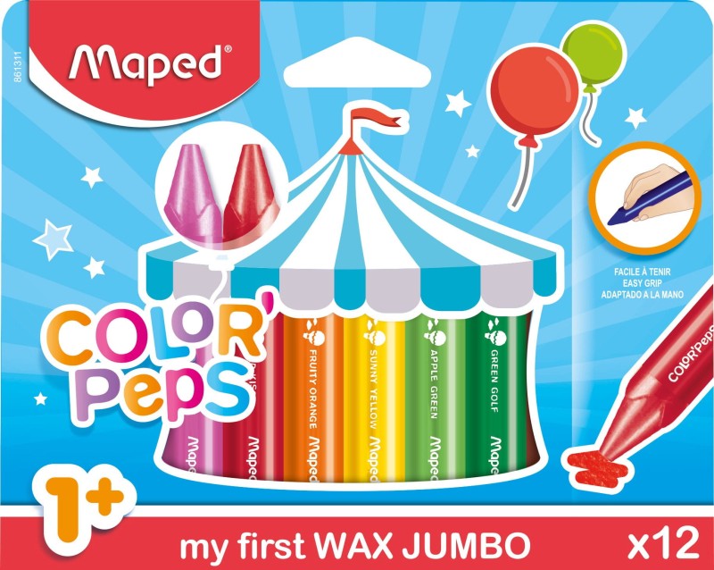 Pierwsze Kredki Świecowe dla Najmłodszych  Jumbo – Maped