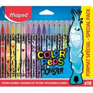 Flamastry Potworki Monster 18 kolorów - Maped