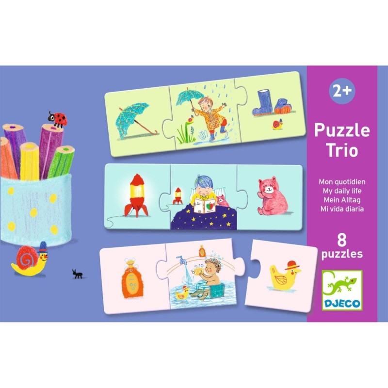 Puzzle Trzyelementowe Mój Dzień - Djeco