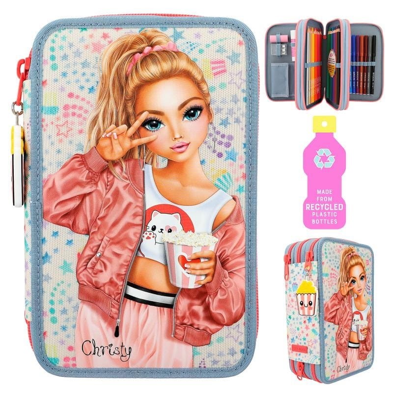 Trójdzielny Piórnik z Wyposażeniem Popcorn - TOPModel