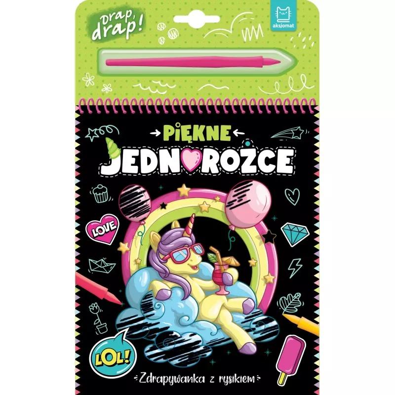 Piękne jednorożce. Zdrapywanka z rysikiem - Aksjomat