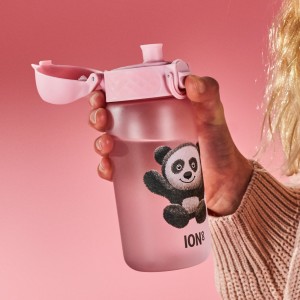 iON8 Bidon dla Dzieci Panda różowy 400 ml