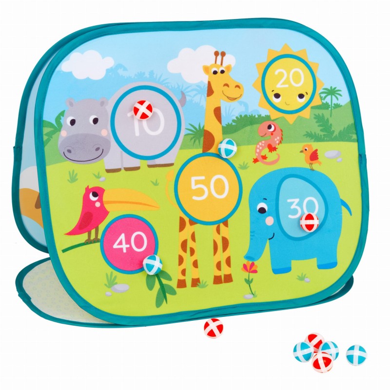 Gra 3w1 Rzucanie Piłeczkami do Celu Toss ‘n’ Score - b.toys