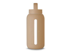 Muuki Szklana Butelka do Picia Wody z Miarką 720 ml Milk Coffee