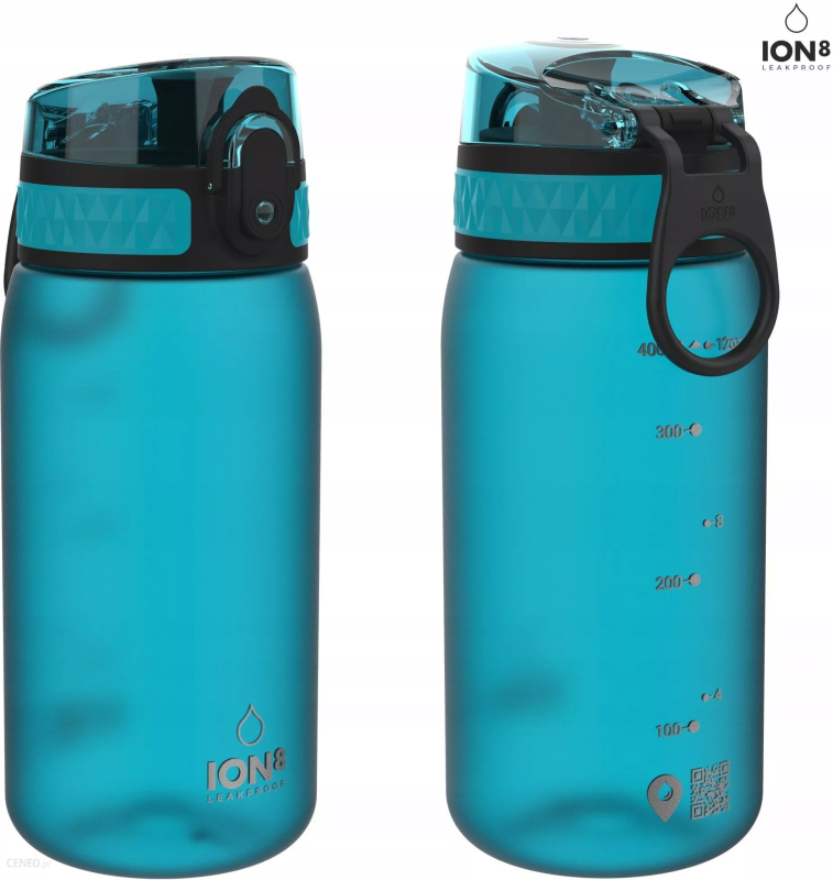 Bidon ION8 z miarką Morski Aqua 400 ml