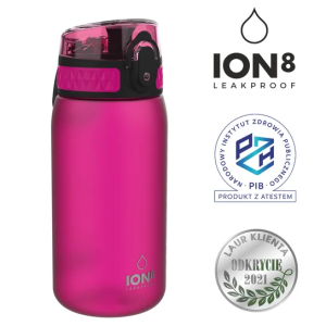 Bidon do szkoły ION8 z Szerokim Ustnikiem Różowy 400 ml