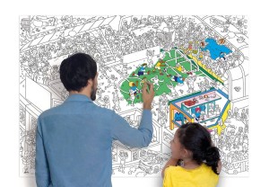 Kolorowanka Piłka Nożna FOOTBALL 100 x 70 cm - omy