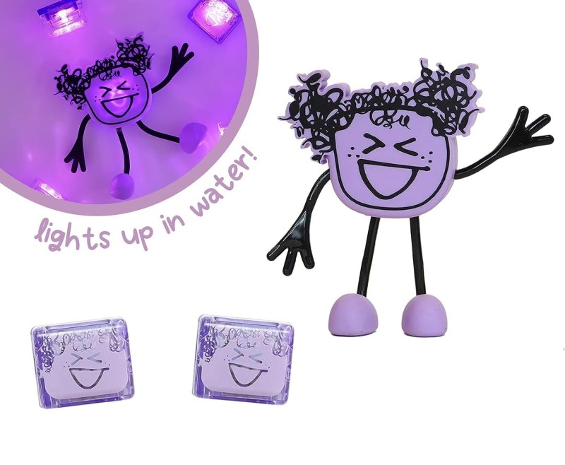 Glo Pals Ludzik LED świecący w Wodzie Fioletowy + 2 Kostki Sensoryczne
