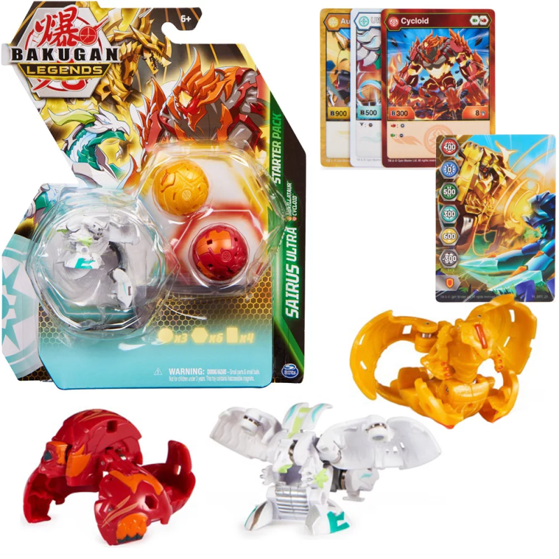 Bakugan Legends Sairus Ultra 3 Figurki Zestaw Startowy