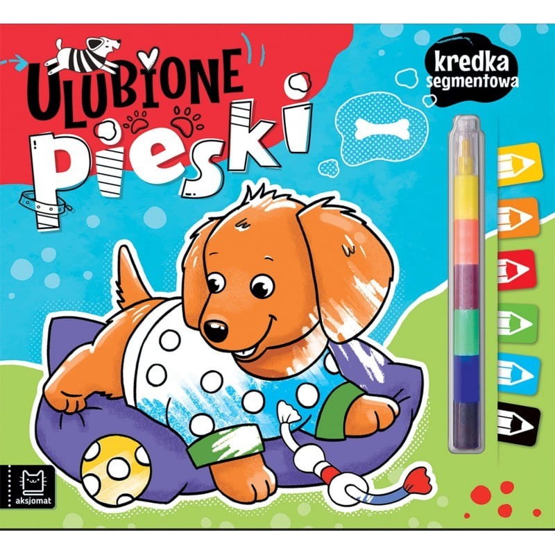 Kolorowanka z Kredka Segmentową Pieski. Historyjki i Zadnia