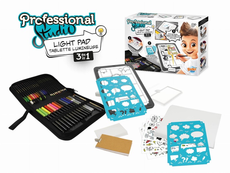Tablet dla Dzieci do Rysowania Podświetlany 3w1 Buki