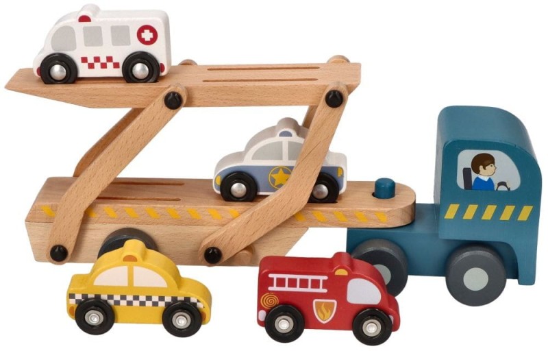 Piętrowa Ciężarówka z Pojazdami Ratunkowymi - Adam Toys