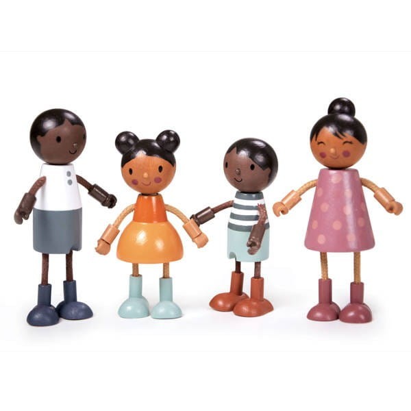 Czteroosobowa Rodzinka, zestaw figurek do domku- Tender Leaf Toys