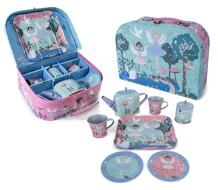 Serwis do Herbaty w Walizce Baletnice 9 elem. - Floss & Rock