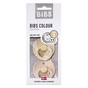 Smoczek Uspokajający z Naturalnego Kauczuku S 0-6 mies. Blush & Vanilla 2-pack - BIBS