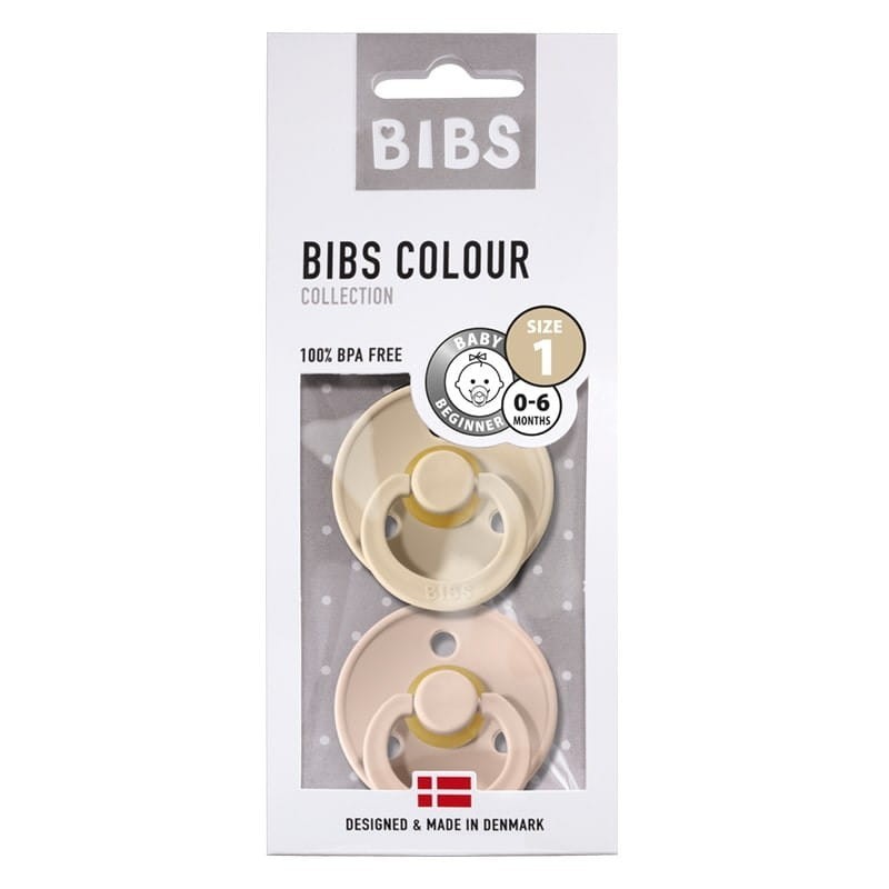 Smoczek Uspokajający z Naturalnego Kauczuku S 0-6 mies. Blush & Vanilla 2-pack - BIBS