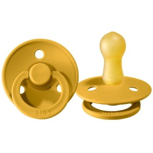 Smoczek Uspokajający z Naturalnego Kauczuku M +6 mies. Mustard - BIBS