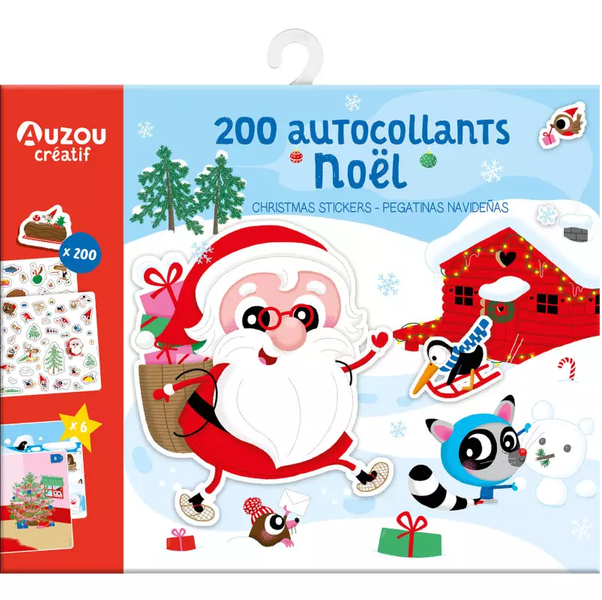Święty Mikołaj Naklejki z Planszami - Auzou