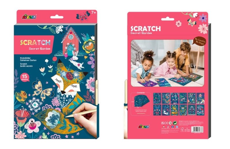 Duże Wydrapywanki Tajemniczy Ogród 15 szt. Scratch - Avenir
