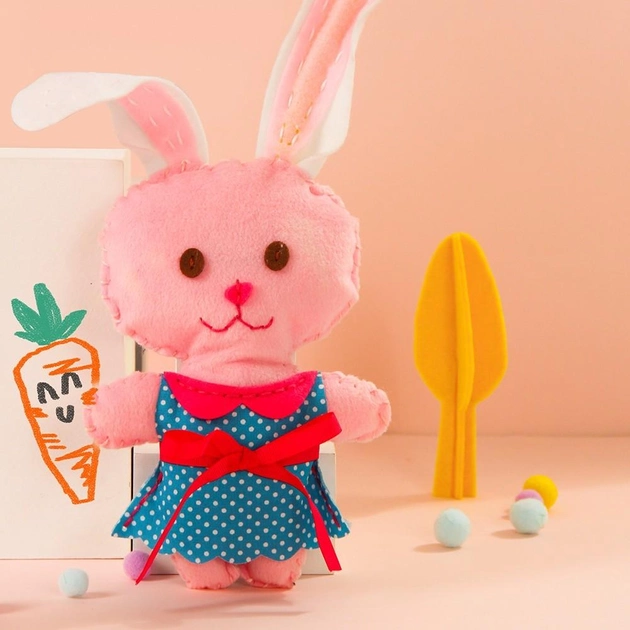 Uszyj Lalkę DIY Nauka Szycia dla Dzieci Króliczek 22 cm - Avenir