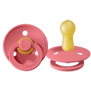 Smoczek Uspokajający z Naturalnego Kauczuku M +6 mies. Coral - BIBS