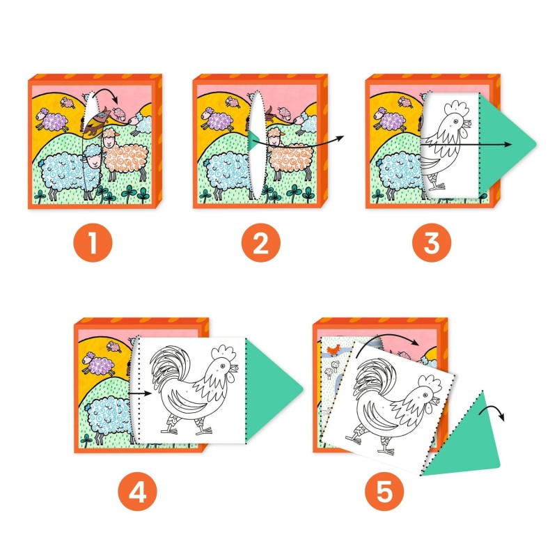 Djeco Kolorowanki i gry dla dzieci Zwierzęta z Farmy