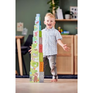 Pudełka Wieża z Kostek Zwierzęta Leśne - Haba