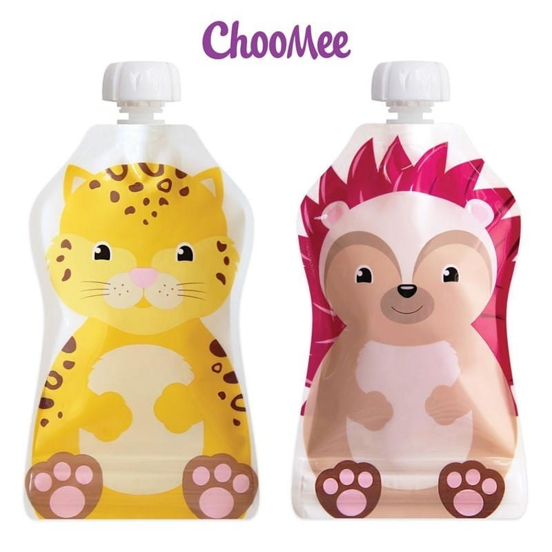 Saszetki Tubki do Karmienia Wielorazowe Yellow Red - ChooMee