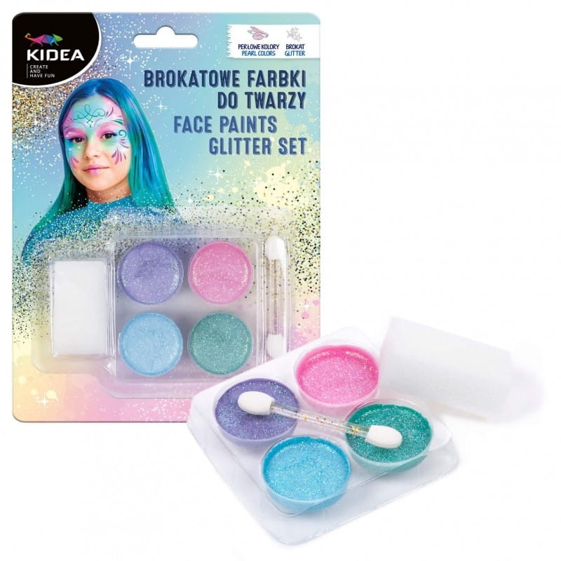 Brokatowe Farby do Malowania Twarzy - Kidea