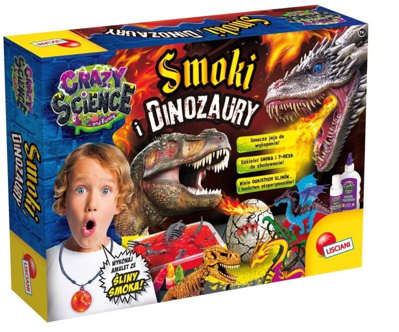Smoki i Dinozaury eksperymenty Crazy Science - Lisciani