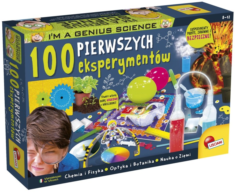 100 Pierwszych Eksperymentów dla Dzieci Geniusz - Lisciani