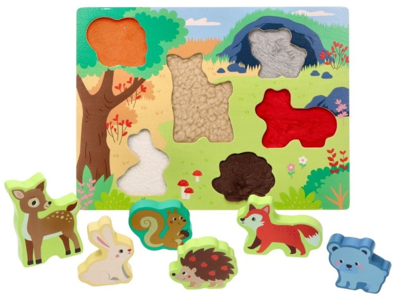 Sensoryczna Układanka Dotykowa Zwierzęta Adam Toys