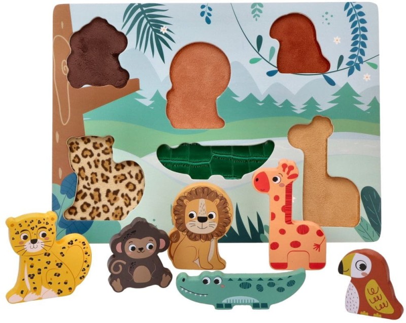 Sensoryczna Układanka Dotykowa Zwierzęta Safari Adam Toys