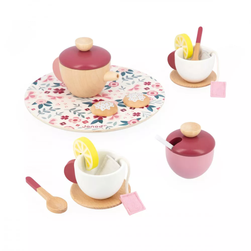Drewniany serwis do herbaty Twist - Tea Set Janod