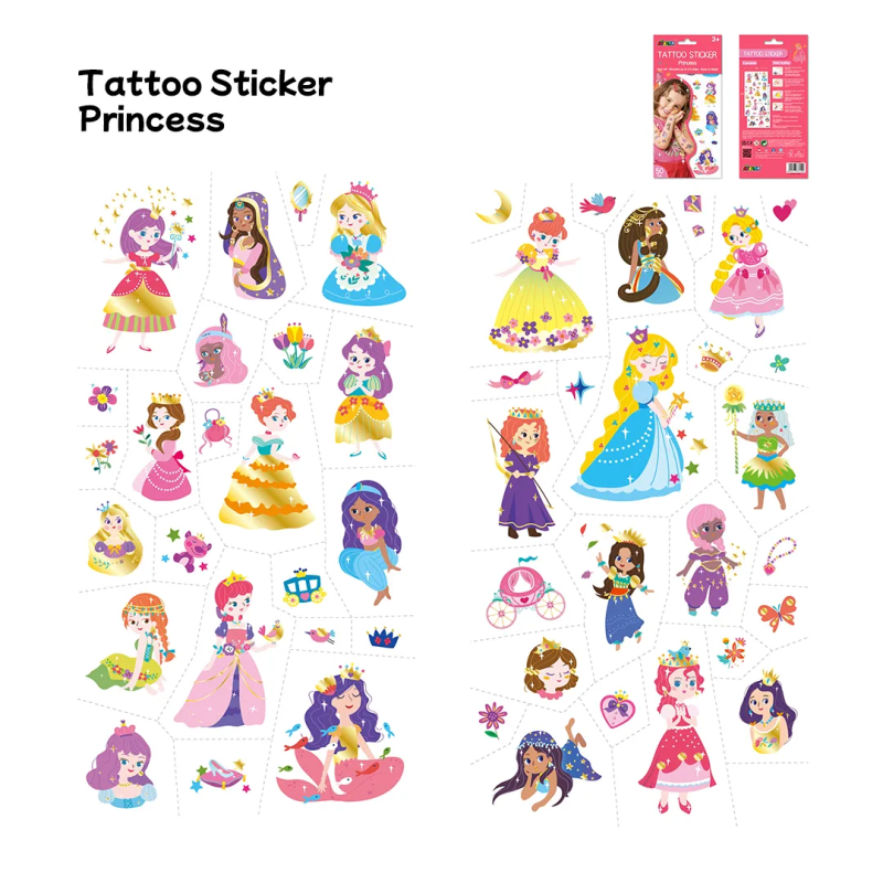 Tatuaże dla dzieci Księżniczki Pozłacane 50 szt. - Avenir