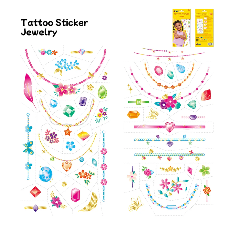 Tatuaże dla dzieci Biżuteria Pozłacane 55 szt. - Avenir