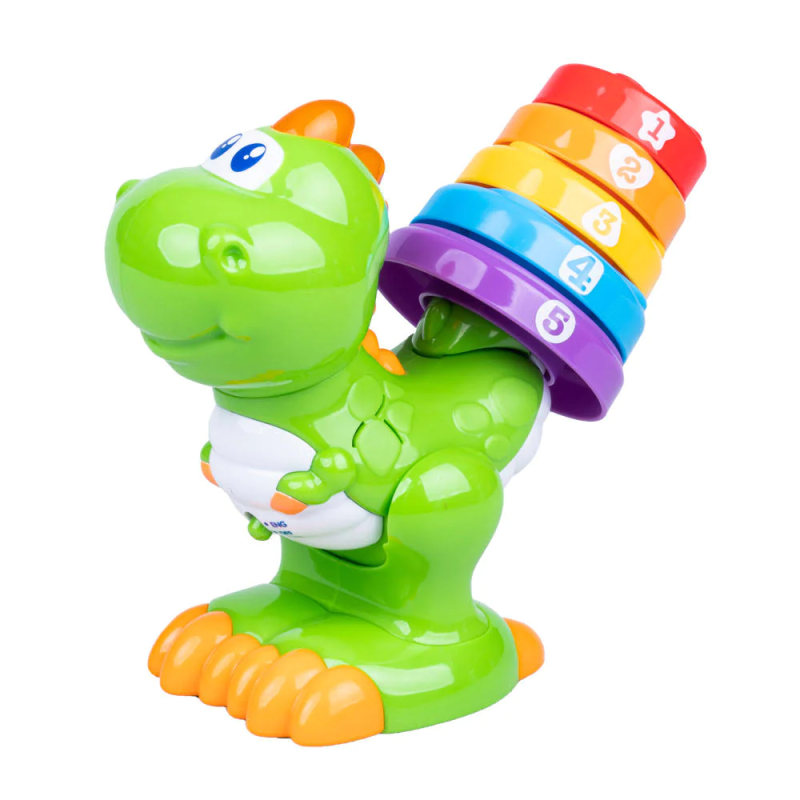 Figlarny Dino liczy obręcze polsko-angielski - Dumel Discovery