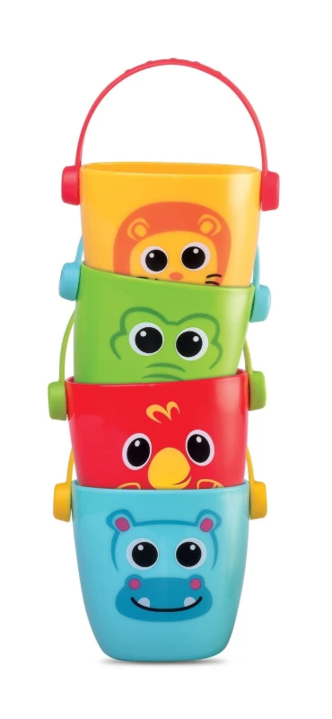 Wiaderka Zwierzątka zabawki do kąpieli Dumel Discovery