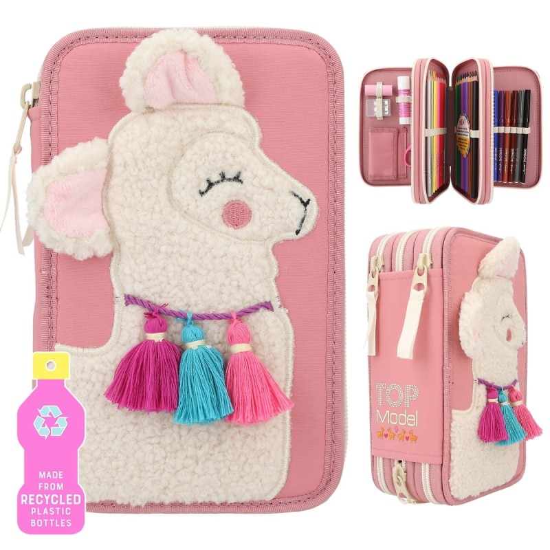 Piórnik trzykomorowy z wyposażenie Lama - TOPModel