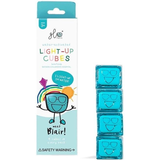 Glo Pals Kostki LED świecące w Wodzie na Niebiesko 4 sztuki