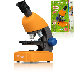 Mikroskop dla dzieci 40x-640x z LED pomarańczowy - Bresser Junior