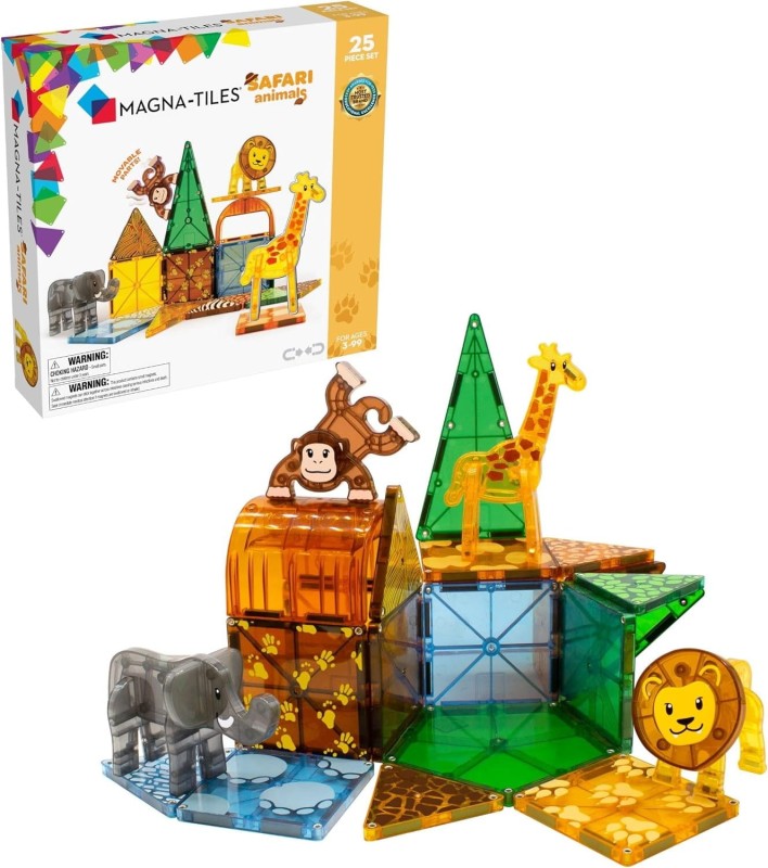 Klocki Magnetyczne zwierzęta safari 25 el. MAGNA-TILES
