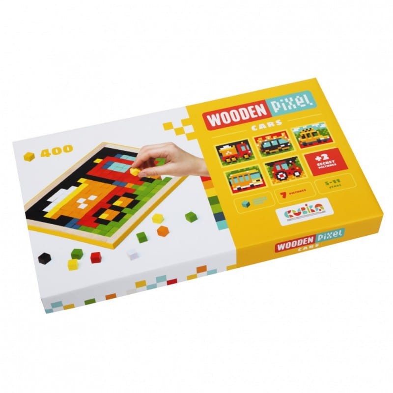 Drewniana mozaika Wooden Pixel 4 Auta - Cubika