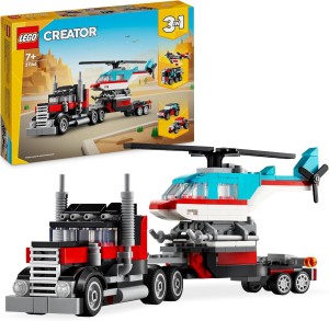 Lego Ciężarówka z platformą i helikopterem 31146