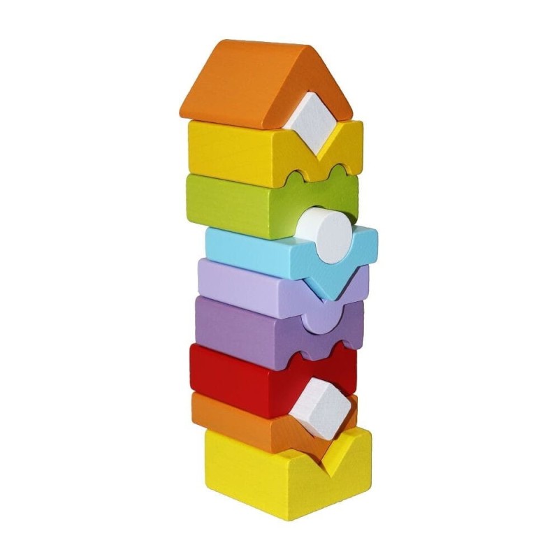 Drewniana Wieża Klocki 12 el.- Cubika
