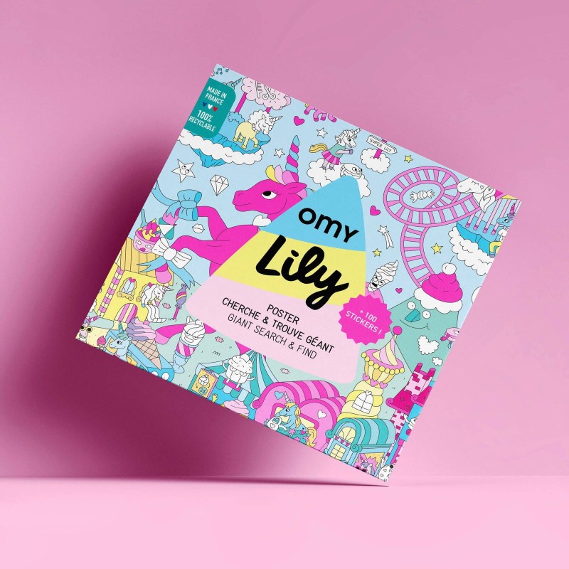 Plakat z naklejkami Jednorożec Lily - omy