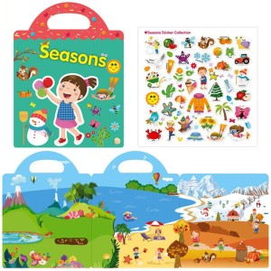 Książeczka z naklejkami - 4 pory roku Seasons Askato