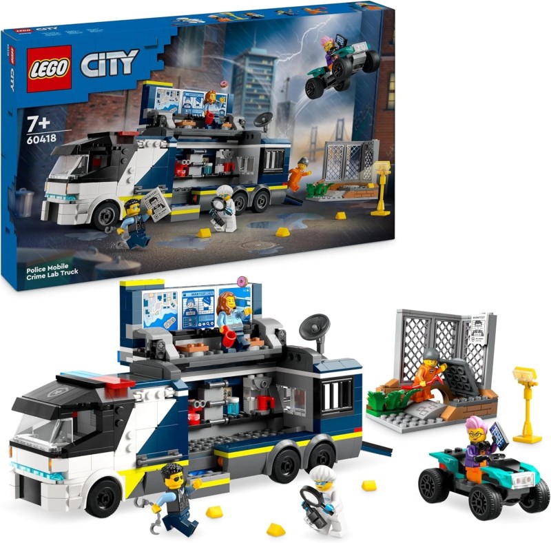 Lego Policyjna ciężarówka z laboratorium kryminalnym 60418